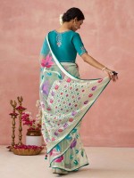 Off White Soft Brasso Organza Saree