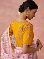 Light Pink Soft Brasso Organza Saree